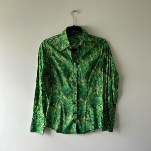 Georg Roth green floral printed long sleeve top